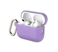 RhinoShield Funda Mosquetón Compatible con Apple [AirPods Pro 2] | Protección de Grado Militar Frente a caídas y arañazos, con Carga Inalámbrica - [Set estándar Violeta]