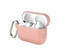 RhinoShield Funda Mosquetón Compatible con Apple [AirPods Pro 2] | Protección de Grado Militar Frente a caídas y arañazos, con Carga Inalámbrica - [Set estándar Rosa]