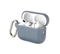 RhinoShield Funda Mosquetón Compatible con Apple [AirPods Pro 2] | Protección de Grado Militar Frente a caídas y arañazos, con Carga Inalámbrica - [Set estándar Gris Ceniza]