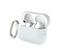 RhinoShield Funda Mosquetón Compatible con Apple [AirPods Pro 2] | Protección de Grado Militar Frente a caídas y arañazos, con Carga Inalámbrica - [Set estándar Transparent]
