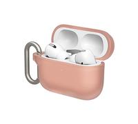 RhinoShield Funda Mosquetón Compatible con Apple [AirPods Pro] | Protección de Grado Militar Frente a caídas y arañazos, con Carga Inalámbrica - [Set estándar Rosa]