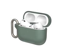 RhinoShield Funda Mosquetón Compatible con Apple [AirPods Pro] | Protección de Grado Militar Frente a caídas y arañazos, con Carga Inalámbrica - [Set estándar Verde Salvia]