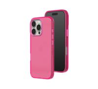 RhinoShield Funda Protectora JellyTint Transparente Compatible con [iPhone 16 Pro MAX] Supera Estándares Militares de Caídas, Resiste Arañazos, Antigolpes, Diseño de Recorte para Cámara - Rosa Cereza