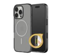 RhinoShield Funda Protectora JellyTint Transparente con Botón de Captura y Control de Cámara Compatible con MagSafe para [iPhone 16 Pro MAX] Fuerza Magnética Superior, Resiste Arañazos - Negro Cuarzo