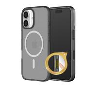 RhinoShield Funda Protectora JellyTint Transparente con Botón de Captura y Control de Cámara Compatible con MagSafe para [iPhone 16] | Fuerza Magnética Superior, Resiste Arañazos - Negro Cuarzo