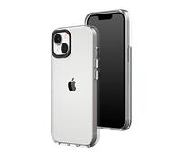 RHINOSHIELD Funda Transparente Compatible con iPhone 13/14 | Resistencia Avanzada al amarilleamiento, Alta Transparencia, Funda Protectora y Transparente Personalizable - Anillo de cámara Negro