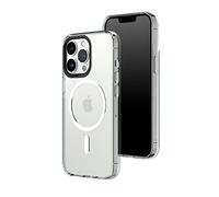 RHINOSHIELD Funda Transparente Compatible con Magsafe para iPhone 13 Pro, magnética Superior, Resistencia Avanzada al amarilleamiento, Transparente, Protectora y Personalizable, Borde de cámara Negro