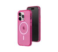 RhinoShield JellyTint Funda Transparente de Colores Compatible con MagSafe[iPhone 14 Pro MAX] Fuerza magnética Superior, supera estándares Militares de caídas, antiarañazos y antichoque -Rosa Cereza