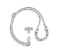 RhinoShield Lanyard Cordón para móvil con TPU resistente al agua y duradero | Ajustable, Enganches adicionales, Cordón duradero con colores en tendencia (Adaptador de Lanyard incluido) - Gris