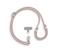 RhinoShield Lanyard Cordón para móvil con TPU resistente al agua y duradero | Ajustable, Enganches adicionales, Cordón duradero con colores en tendencia (Adaptador de Lanyard incluido) - Rosa Pálido