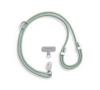 RhinoShield Lanyard Cordón para móvil con TPU resistente al agua y duradero | Ajustable, Enganches adicionales, Cordón duradero con colores en tendencia (Adaptador de Lanyard incluido)- Verde Salvia