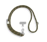 RhinoShield Lanyard Cordón trenzado para móvil | Ajustable, Enganches adicionales, Cordón duradero, Múltiples colores, Hecho con materiales reciclados (Adaptador de Lanyard incluido) - Verde Oliva