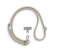 RhinoShield Lanyard Cordón trenzado para móvil | Ajustable, Enganches adicionales, Cordón duradero, Múltiples colores, Hecho con materiales reciclados (Adaptador de Lanyard incluido) - Oro Champán