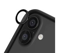 RhinoShield Protector de Cristal Templado 9H para Lente de Cámara Compatible con [iPhone 16/16 Plus] Resistencia a Impactos, Alta Claridad, Protección a Prueba de Explosiones, Tecn Anti-Niebla- Negro