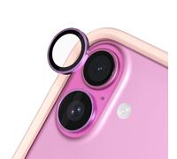 RhinoShield Protector de Cristal Templado 9H para Lente de Cámara Compatible con [iPhone 16/16 Plus] Resistencia a Impactos, Alta Claridad, Protección a Prueba de Explosiones, Tecn Anti-Niebla-Rosa