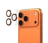 RhinoShield Protector de objetivos Naranja + Protector de módulo de cámara compatibles con [iPhone 17 Pro Max] | Protección completa antiarañazos con herramienta de instalación.