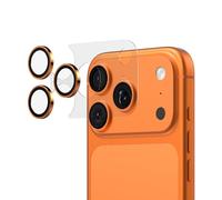 RhinoShield Protector de objetivos Naranja + Protector de módulo de cámara compatibles con [iPhone 17 Pro] | Protección completa antiarañazos con herramienta de instalación.