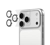 RhinoShield Protector de objetivos Plata + Protector de módulo de cámara compatibles con [iPhone 17 Pro Max] | Protección completa antiarañazos con herramienta de instalación.