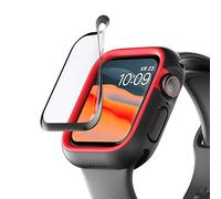 RhinoShield Protector de pantalla compatible con Apple Watch SE 3 / SE 2 / SE/Series 6/5 / 4 [44mm] | Protector transparente antimpactos, herramienta de instalación incluida