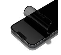 RhinoShield Protector de pantalla Privacida PRO compatible con [iPhone 16e / 14/13 Pro / 13] | Resistencia contra golpes, arañazos, antiestático, anti luz azul, herramienta de instalación incluida.
