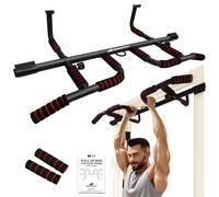 Rhinosport Barra de dominadas 4 en 1 para Puertas de 65 a 92 cm (27,1 en 36,2 Pulgadas) Barra Ajustable Barra de ejercicio para puerta Barra de pull-up para puerta