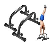 RHINOSPORT Barras parallettes para calistenia de inmersión, barras de flexión, 10.2 pulgadas de alto, 300 kg, capacidad de peso, entrenamiento de fuerza, gimnasio en casa, entrenamiento, equipo de