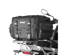 Rhinowalk - Alforja para Moto Extensible de 33 a 45 l, Impermeable, para Todas Las Estaciones, con Correas Sissy Bar y Funda Impermeable para Casco, Color Negro