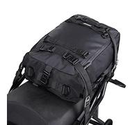 Rhinowalk Bolsa de Equipaje Trasero para Motocicleta, 20 L, Impermeable, Almacenamiento y Accesorios Profesionales, Negro