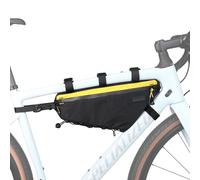 Rhinowalk Bolsa para cuadro de bici impermeable 2,8 L Bolsa triangular para tubo de bicicleta, funda para accesorios de ciclismo profesional (XL) - Negro y amarillo