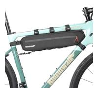 Rhinowalk Bolsa para cuadro de bicicleta, bolsa triangular impermeable para bici, para colocar debajo del tubo superior, almacenamiento de esquina, accesorios de bicicleta de carretera, 2,1 L, negro