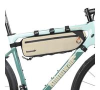 Rhinowalk Bolsa para Cuadro de Bicicleta, Bolsa Triangular Impermeable para Bici, para Colocar Debajo del Tubo Superior, Almacenamiento de Esquina, Accesorios de Bicicleta de Carretera, 2,7 L, Beige