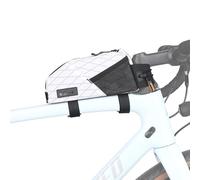 Rhinowalk Bolsa para el tubo superior de la bicicleta, bolsa para cuadro, bolsa impermeable para bicicleta, accesorio profesional para bicicleta de montaña y bicicleta de carreras, 1,2L, Blanco