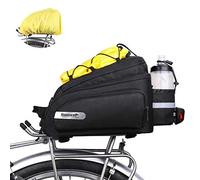 Rhinowalk Bolsa para maletero de bicicleta de 12 L, bolsa de transporte para bicicleta, bolsa de transporte para equipaje de bicicleta con cubierta de lluvia y correa para el hombro