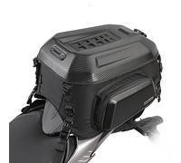 Rhinowalk Bolsa para motocicleta multifuncional, bolsa trasera para moto de 35L, bolsa de equipaje impermeable, negro brillante