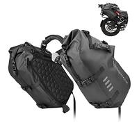 Rhinowalk - Bolsa para sillín de moto (48 L, 2 de 24 L) impermeable para motor, bolsa lateral, bolsa trasera