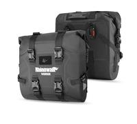 Rhinowalk Bolsa para sillín de motocicleta, impermeable, bolsa de equipaje, bolsa lateral de motocicleta con cierre rápido, 24 l x 2, compatible con la mayoría de portaequipajes para bicicletas de