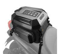 Rhinowalk - Bolsa trasera para motocicleta de carcasa dura - Expandible de 23-35L, bolsa de sillín con bolsillo interior impermeable, compartimento para casco, función de mochila, maleta superior ABS