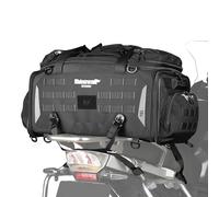 Rhinowalk Bolsa trasera para motocicleta, expandible, equipaje de viaje para motocicleta, impermeable, 70 L con sistema Molle, bolsa para maletero con correas de barra Sissy, color negro