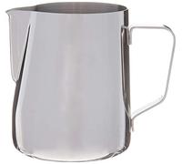 Rhinowares Jarra de leche profesional de 600 ml, jarra de espuma de leche de acero inoxidable y taza medidora. Úsalo con tu cafetera o espumador para un capuchino, café con leche o blanco plano
