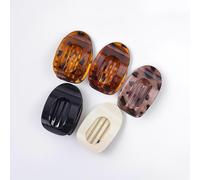 RhiVrillion Pinza per capelli da donna, 5 colori opzionali, anticolisión, antiscivolamento grande pinza piatta e pinza piatta, adatta alla giornata, allo sport, alla guida