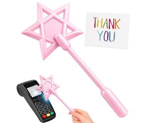 RhiVrillion Varita Mágica Tarjeta de Crédito, Estrella 3D Portatarjetas con Gradiente de Color, Funda Segura para Pagos Sin Contacto - Versión nueva o antigua, envío aleatorio