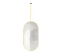 RHJOPL Espejo Ovalado For Colgar En El Techo, Espejo De Pared con Marco De Metal Y Barra For Colgar - Barra For Colgar Personalizable(Gold,60x120cm)