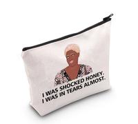 RHOA - Bolsa de maquillaje para fans de Nene, regalos para amas de casa, regalos con texto en inglés "I was shocked Honey I was in Tears Almost Reality TV Show bolsa con cremallera, Iwas Uk