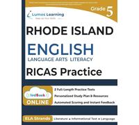 Rhode Island Comprehensive Assessment System Test Prep: Grade 5 English Language Arts Literacy (ELA) Practice Workbook and Full-length Online Assessments: RICAS Study Guide