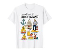 Rhode Island Doodles Souvenir Travel Viaje de Vacaciones Estado Camiseta