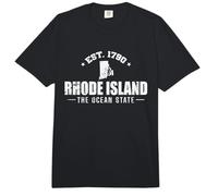 Rhode Island EST. 1790 The Ocean State EE. UU Comfort Colors Adult Heavyweight T-Shirt