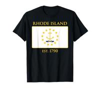 Rhode Island Flag 13th US State 1790 Rhode Island Citizen Camiseta