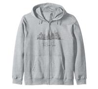 Rhode Island Home Black Skyline Travel Art Souvenir Sudadera con Capucha