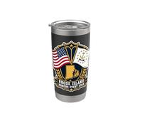 Rhode Island Honors Every Star Vaso térmico de acero inoxidable de doble pared