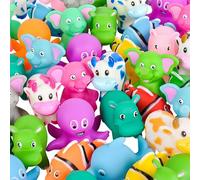 Rhode Island Novelty 72 piezas de mezcla de animales de goma de 2 pulgadas